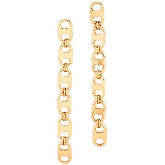 Tory Burch Jewelry - Tory Burch Gold Logo Chain Earring